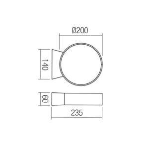 Фасаден аплик Redo Oniro AP LED 8W IP65 топла светлина - Image 2