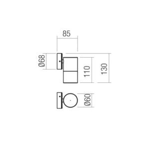 Фасаден аплик Redo Stake GU10 7W водоустойчив - Image 2