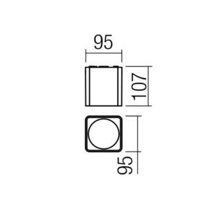 LED фасадна луна за външен монтаж REDO OUTDOOR 91213 XIA PL LED 19W IP65 3000K SWH - Image 2