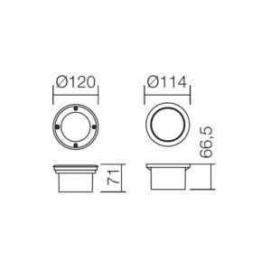 Луна за вграждане в земя Smarter 9236 LOKKI GX53 9W IP67 - Снимка 2