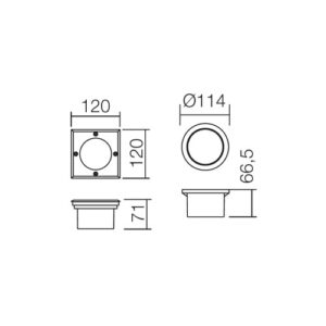 Луна за вграждане GX53 9W Smarter 9237 LOKKI за земя - Image 2