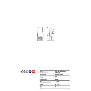 Фасаден аплик Redo TWILL LED 2x5W 3000K антрацит - Image 2