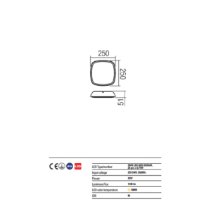 LED фасаден плафон REDO OUTDOOR 9537 TWILL - Image 2