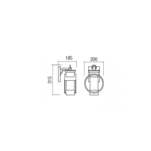 Аплик Redo COMPASS E27 42W IP23 външен - Image 2