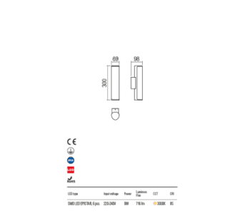 Фасадно осветително тяло Redo TROLL AP LED 9W 3000K IP54 - Image 2
