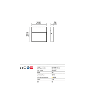 LED фасадна луна за външен монтаж REDO OUTDOOR 9625 EVEN - Image 3