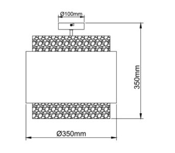 Плафон Brilliant Waterlilly E27 2x60W натурален/бял - Image 2