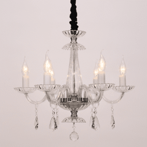 Полилей ACA Lighting BLK80386PCC, 6x40W, E14, хром/кристал