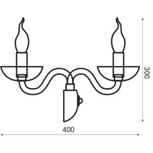 Аплик ACA Lighting Lunaria E14 2x40W хром-опушен - Снимка 2