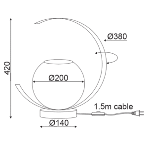 Настолна лампа E27 60W ACA LIGHTING IPARELLE - Снимка 2