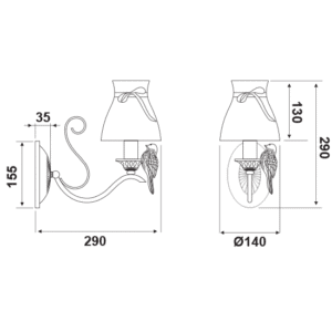 плик ACA Lighting EG166081WW, E14, 1x40W - Image 2