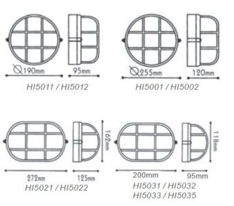 Фасаден плафон ACA LIGHTING HI5012BMS IP54 - Image 2