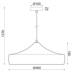 Пендел ACA Lighting CALIPHATE E27 60W метал - Снимка 2