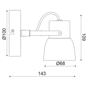 Спот ACA LIGHTING PEPPER 1x50W за стена и таван - Image 2