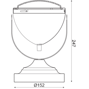 Настолна лампа ACA Lighting Harley 1x40W, черен/прозрачен - Image 2