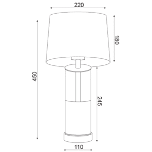 Настолна лампа E27 60W ACA Lighting RENOUAR - Image 2