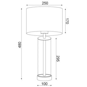 Настолна лампа ACA LIGHTING OD90801TWS, E27, 60W - Image 3