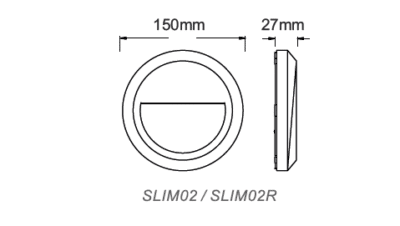 Външна LED луна ACA LIGHTING SLIM02NR 15W IP65 топла светлина - Снимка 2