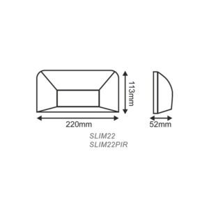 Фасадна лампа с датчик 6W LED ACA Lighting SLIM22PIR сива - Image 2