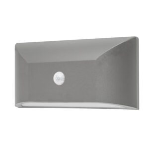 Фасадна лампа с датчик 6W LED ACA Lighting SLIM22PIR сива