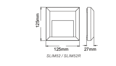 Фасадна лампа LED 2W ACA LIGHTING SLIM52N, IP65, сива - Image 2