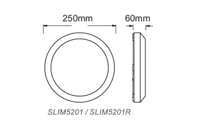 Плафон LED ACA LIGHTING SLIM5201R 13W IP65 антик кафяв - Image 2