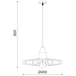 Осветително тяло ACA Lighting ALPS, дърво и метал, 220V - Снимка 2