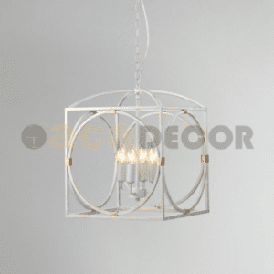 Пендел ACA Lighting Frida, 4x40W, E14, антично бял - Снимка 1