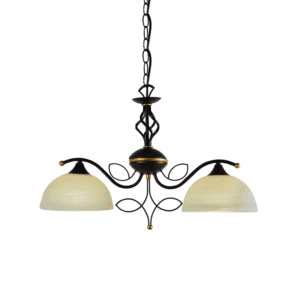 Пендел ACA LIGHTING ELECTRA 2x60W E27, димиран метал/стъкло - Снимка 1