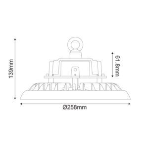 Осветителен корпус LED ACA LIGHTING ASTREK 100W 5000K IP65 - Снимка 4