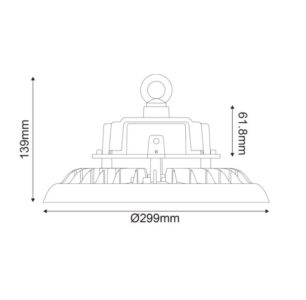 Осветително тяло камбана LED ACA LIGHTING ASTREK 150W 5000K - Снимка 4