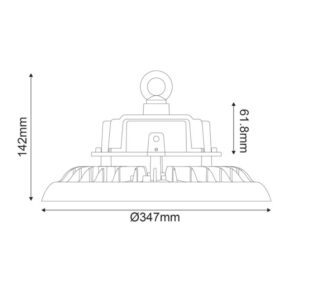 Индустриална камбана LED ACA Lighting ASTREK 200W 5000K IP65 - Снимка 4