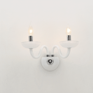 Аплик ACA Lighting LUNARIA 2x40W E14 хром и бял - Снимка 1
