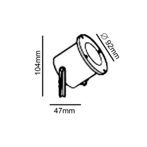 Градински прожектор с колче за земя ACA LIGHTING BT9013W + HI7182NBL WHITE IP65 - Image 3