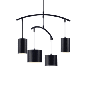 Пендел ACA LIGHTING ESCALA E27 4x40W черен метал - Снимка 1