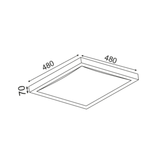 Плафон ACA LIGHTING INDIANA 4x15W E27 бял/сив - Image 2