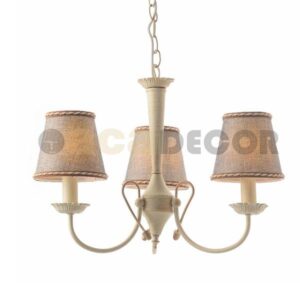 Полилей ACA LIGHTING Avignon E14 3x40W, антично бял/златист - Image 2