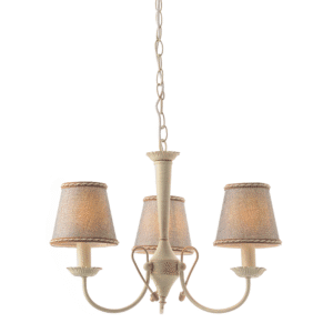 Полилей ACA LIGHTING Avignon E14 3x40W, антично бял/златист