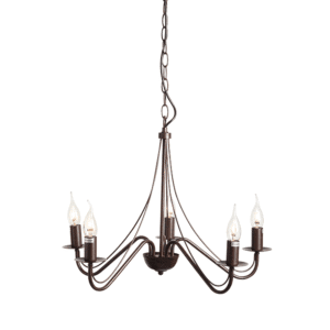 Лед полилей кафяв ACA Lighting PALMYRA 5x40W E14