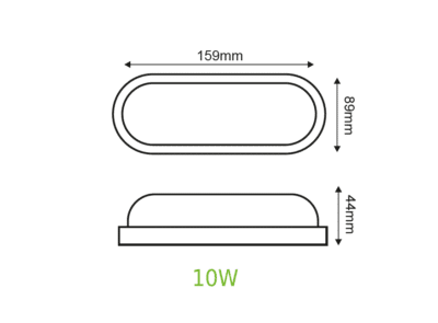 Аплик LED ACA LIGHTING DORA1030B 10W 3000K IP65 - Image 3