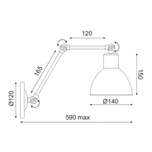 Аплик ACA Lighting EG168871WB, E27, 60W - Снимка 3