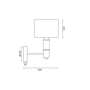 Аплик E14 40W ACA Lighting Mizar месинг/черен/бял - Снимка 2