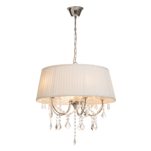 Полилей ACA Lighting PENELOPE, 5x40W, E14, хром/бял - Снимка 1