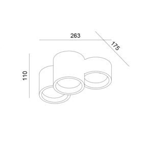Гипсова луна за външен монтаж ACA LIGHTING G96013 GYPSUM GENI 3 x GX53 - Снимка 3