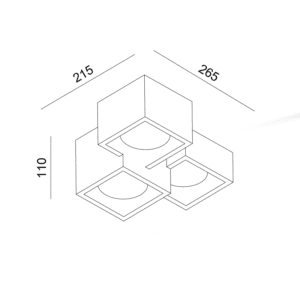 Гипсова луна за външен монтаж ACA LIGHTING G96023 GYPSUM GENI 3 x GX53 - Снимка 3