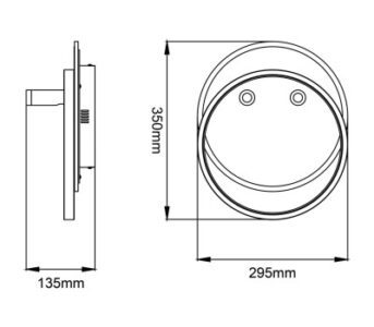 Плафон Brilliant EUNOMIA LED 25W 3000K черно/бял - Image 2