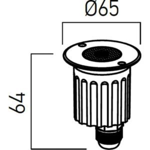 LED луна за вграждане в земя REDO OUTDOOR GD15UWW36 XGROUND 6W 24V DC 2700K IP67 36° SS - Image 2