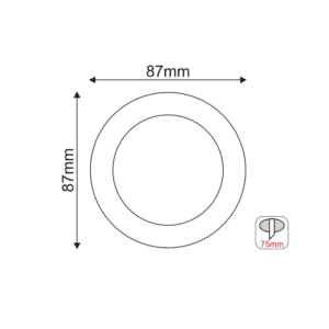 Луна за вграждане ACA Lighting GLGU1WB GU10/GU5.3 10W бяла/черна - Image 2
