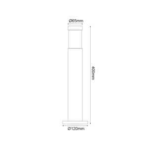 Градински стълб ACA LIGHTING HI1032400GDS ANTHRACITE BOLLARD GARDEN LAMP IP45 - Image 2