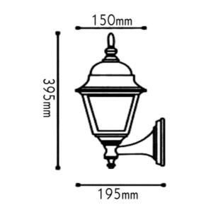 Градински аплик ACA LIGHTING HI6041WMS SQUARE WALL GARDEN - Image 2